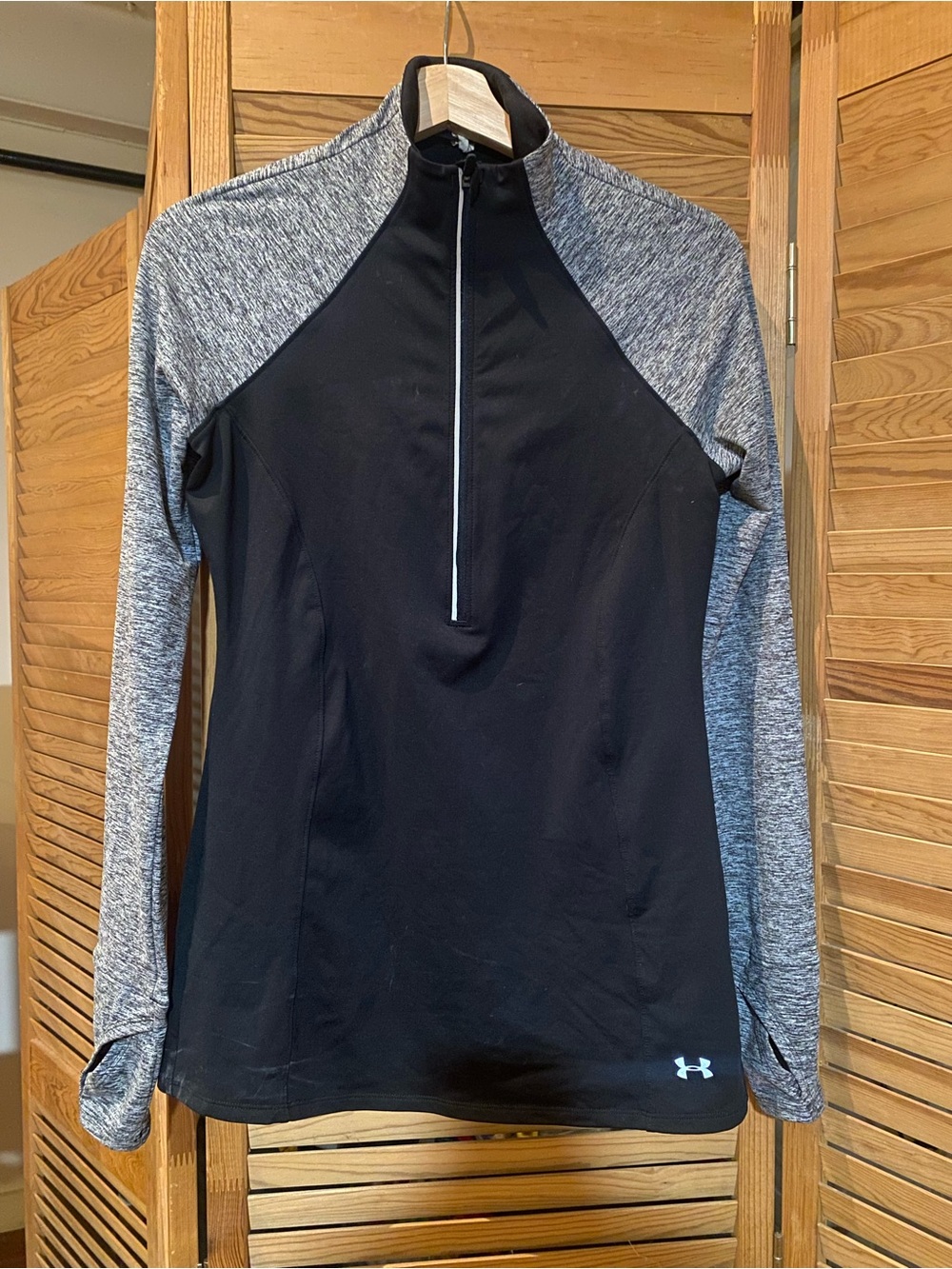 Under Armour Black and Gray Women’s Half-Zip Performance Top